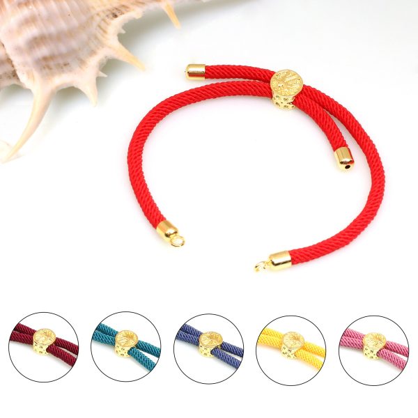 18K Bag Gold Buckle Color Retention 3MM Milan Bracelet Bracelet Adjustable Push-pull Semi-finished Product Accessories