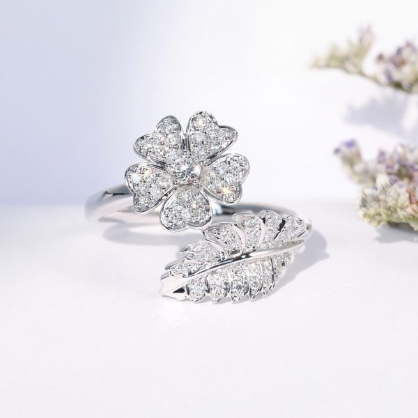 Creative Flower Ring Fashion Big Flower Full Diamond Ring