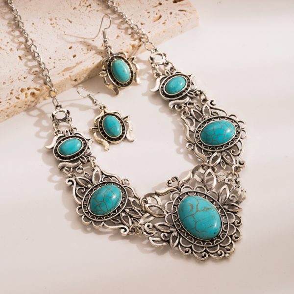 Alloy High-end Temperament Earring Necklace Set