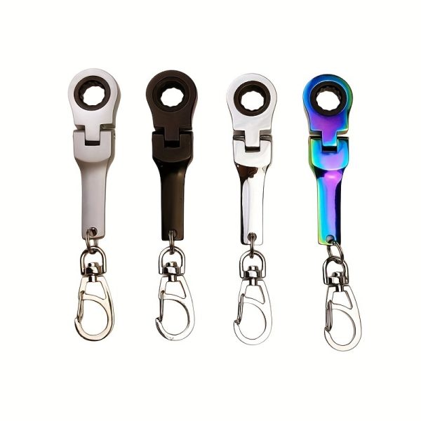 Ratchet Creative Anti Loss Hanging Buckle Wrench Keychain