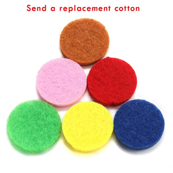 Stainless Steel Pendant Essential Oil Diffuser Perfume Box Cotton Cloth