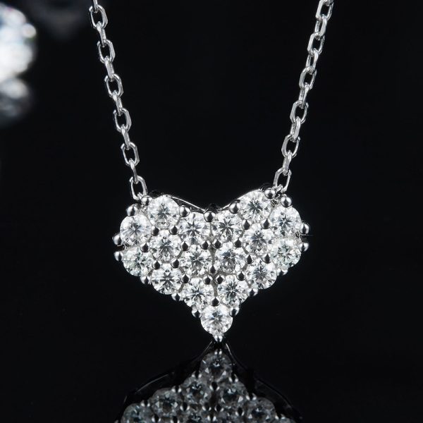 Love Pendant At First Sight Multi-diamond Micro-inlaid Necklace S925 Silver Accessories