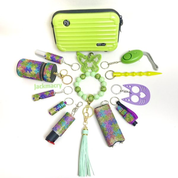 Colorful Puzzle Safety Keychain