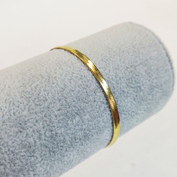 18K Gold Titanium Plated Steel Simple Bracelet
