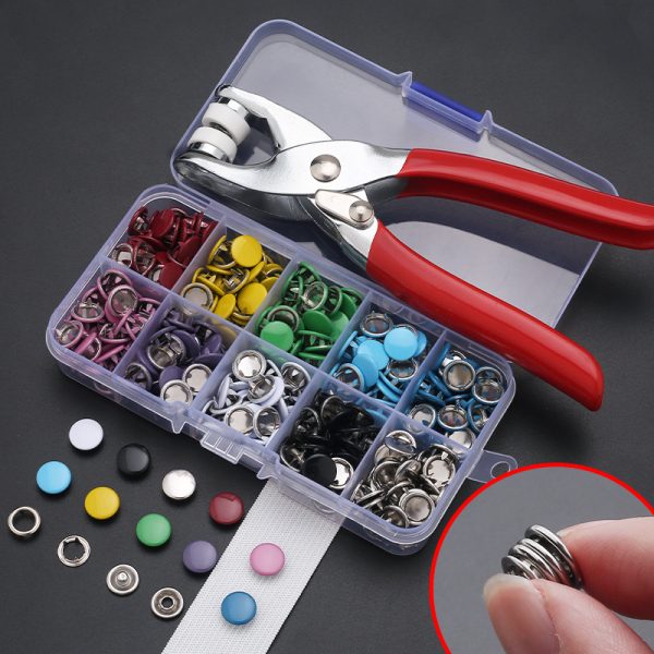 Snap Fastener Installation Tool Suit 95mm Colorful Solid Hidden Hook Snap Fastener Stainless Steel Buttons For Baby Clothing