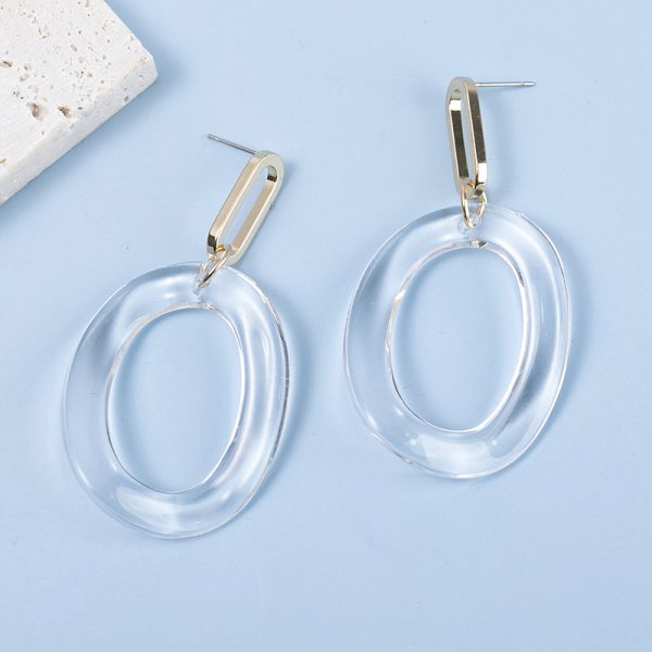 Women's Fashionable Elegant Transparent Resin Earrings