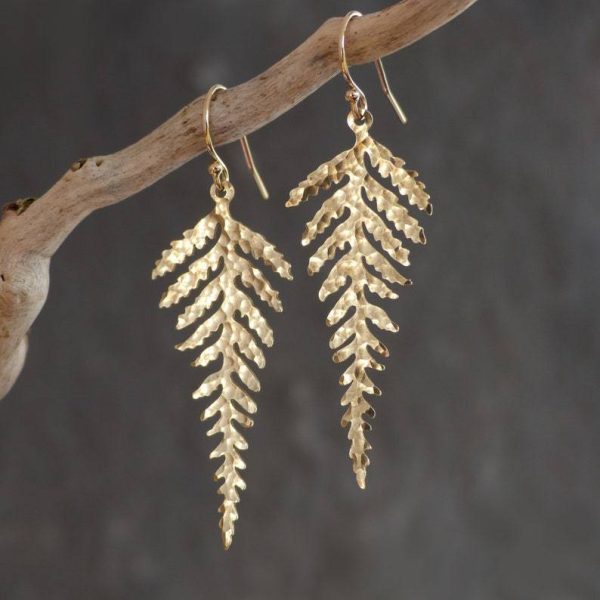 Women's Simple Tassel Bohemian Gold Leaf-shaped Earring
