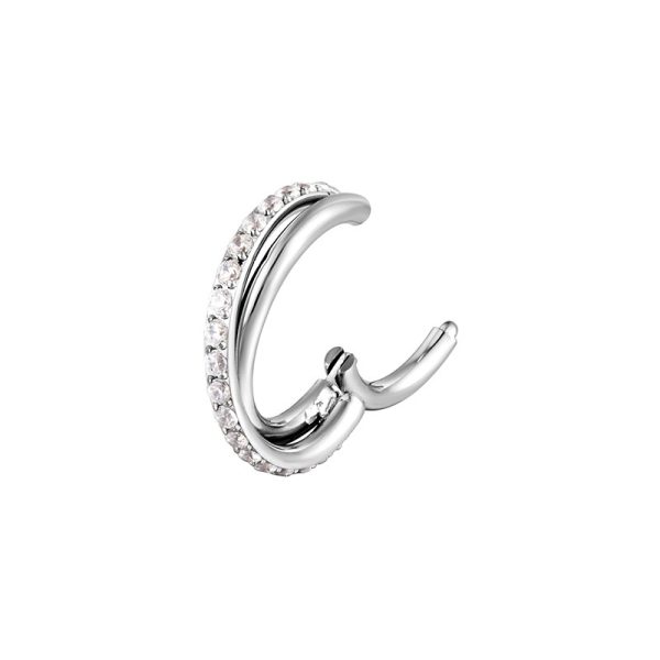 Double-Layer Cross Nose Ring Piercing Decoration
