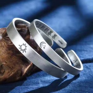 925 Silver Plated Couple Bracelet