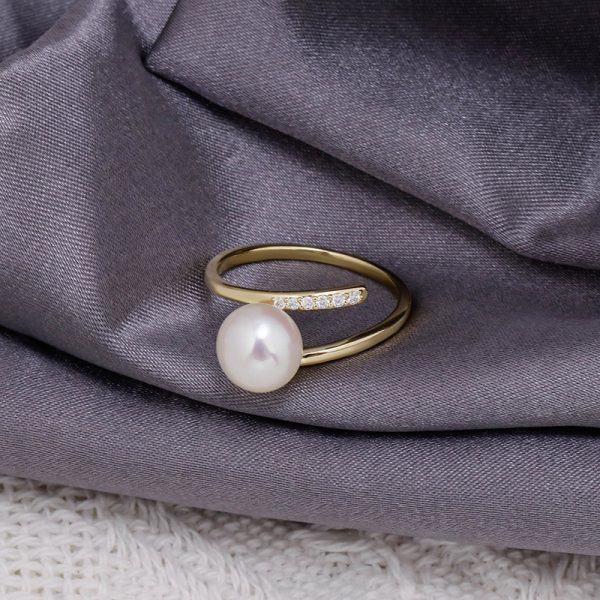 Simple And Luxury S925 Silver Pearl Ring