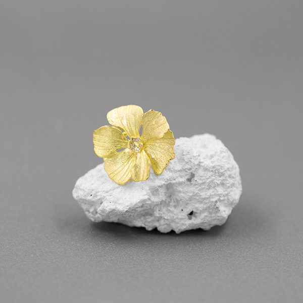 French Minority Senior Sense Flower Ring