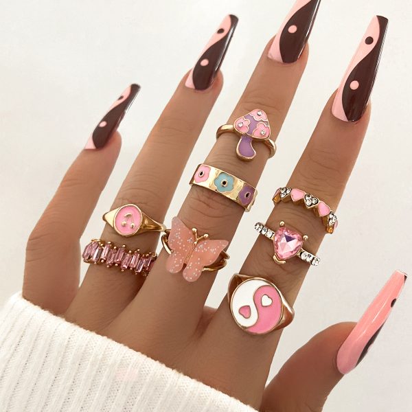 European And American Fashion Personality Color Dripping Ring