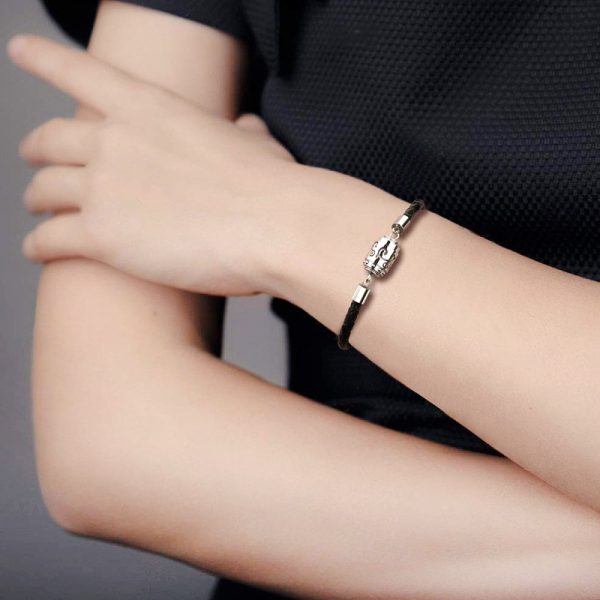 Stainless Steel Aromatherapy Leather Bracelet Adjustable Essential Oil Perfume Titanium Steel