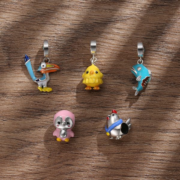 Cartoon Series Beads Pendant CharmS925 Silver Diy Bracelet Accessories Loose Beads