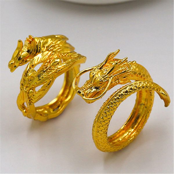 Dragon and phoenix lovers ring