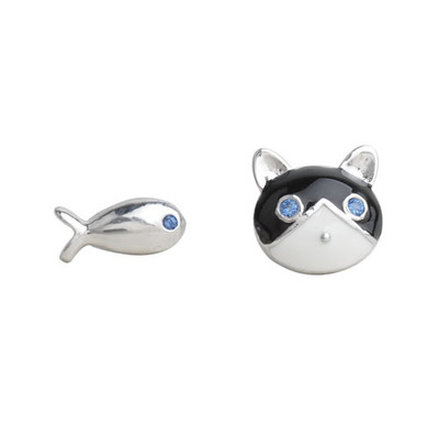 Catfish Fashion Stud Earrings Sterling Silver