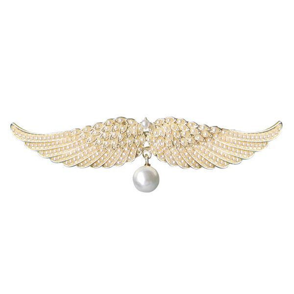Full Diamond Delicate Hairpin Angel Wings Alloy Top Clip Elegant Lady Head Half-tie Hair Duckbill Clip Korean Hair Accessories
