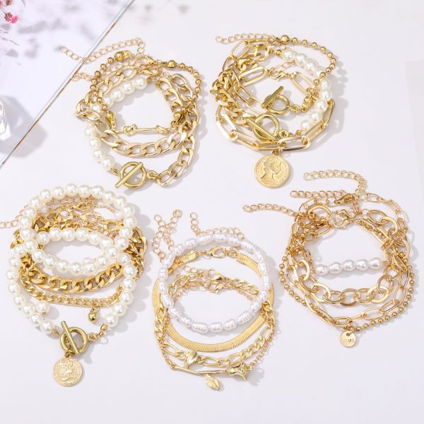 Buckle Multi-layer Bracelet Five-pointed Star Irregular  Multi-layer Bracelet
