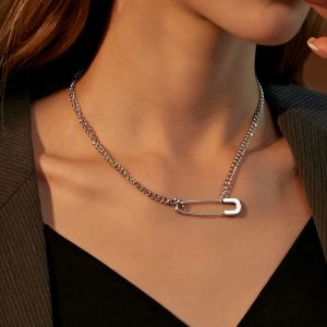 Paper Clip Clavicle Chain Personalized Pendant