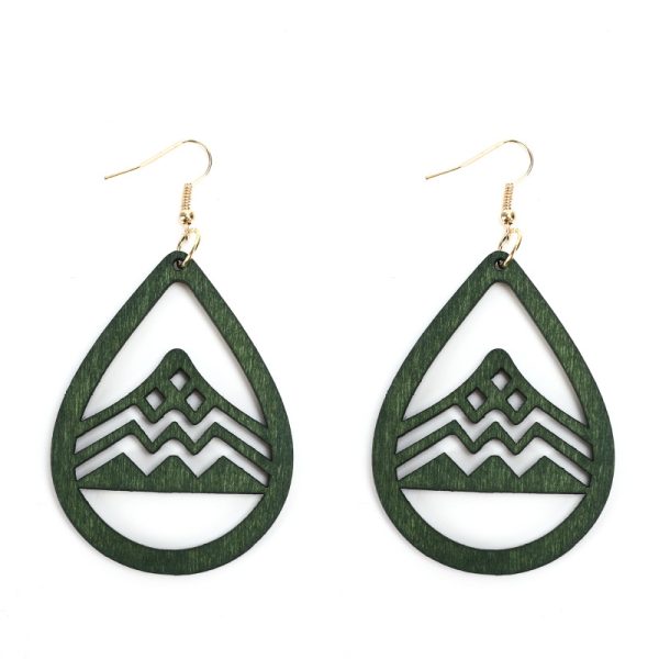 New Wood Geometric Earrings Eardrop