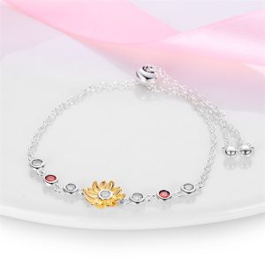 Ornament Minority Fashion High-grade Magic Eye Notes Sunflower K Gold Horseshoe Bracelet Cross-border Amazon Hot Sale