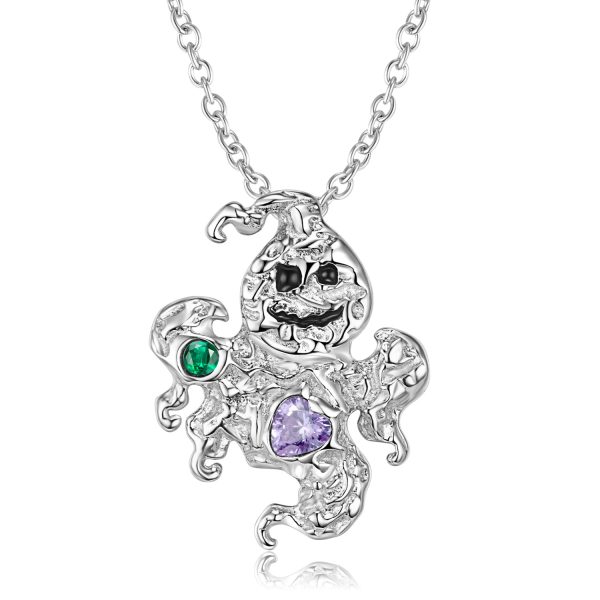 Melting Ghost S925 Sterling Silver Necklace Fashion Niche Design Sweater Chain