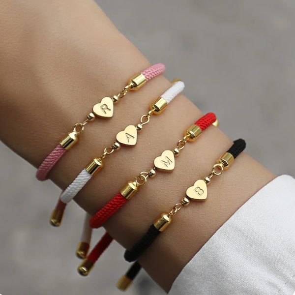 Titanium Steel Heart-shaped 26 Letters Heart-shaped Accessories Milan Bracelet