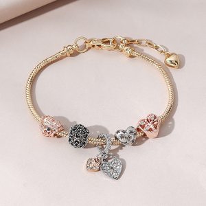 Girls Wild Heart-shaped Lucky Tree Hollow Bracelet