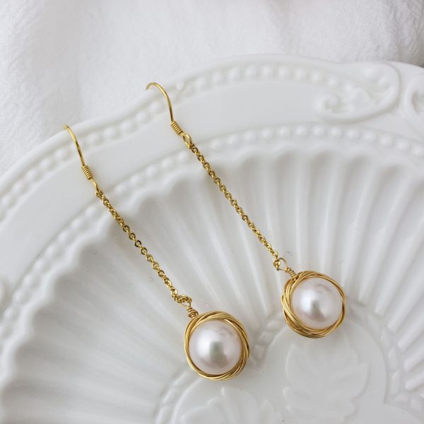 Women's Long Pearl Earrings