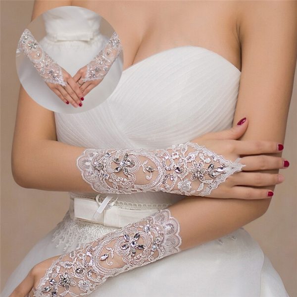 Mother wedding dress gloves