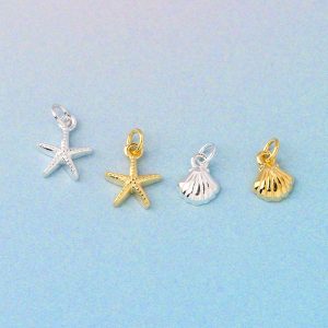 S925 Silver Starfish Shell Small Pendant Pendant Accessories