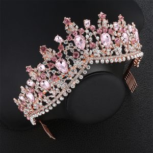 Baroque Bridal Crown Headdress Rhinestone Princess Formal Dress Accessories