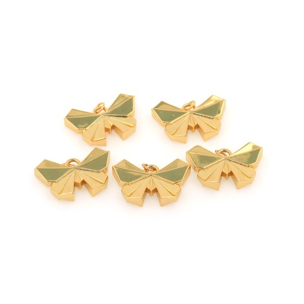 18K Copper Plated Gold Butterfly Pendant