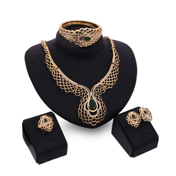 Four-piece Necklace, Earrings And Bracelets