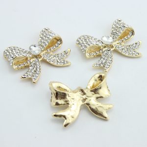 Full Diamond Alloy Bow Collar Section Creative Diy Handmade Material Decorative Accessories