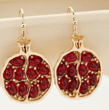 Bohemian Red Pomegranate Seed Women Earrings