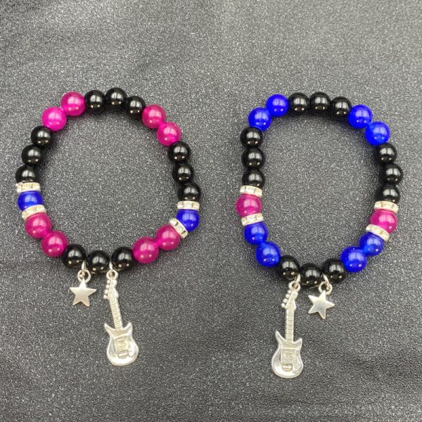 Hot Selling Beaded Love Heart Magnetic Bracelets For Men And Womencouple Elastic