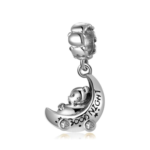 Baby Bear Stroller Beads Puppet Bear Series S925 Silver Female Bracelet Necklace Diy Pendant