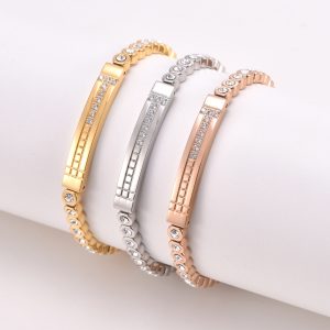 Light Luxury High-grade Inlaid Stone Natural Pattern Bracelet