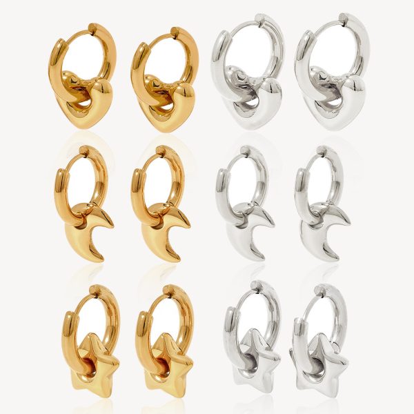 XINGX Earrings Stainless Steel Glossy Earrings