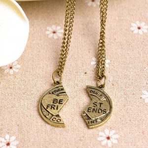 Europe And America Creative Can Be Spliced With Fashion Letters Best Friends Good Friend Necklace