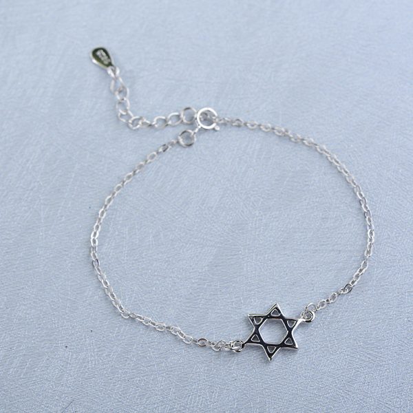 925Silver Bracelet With Hexagram Pendant