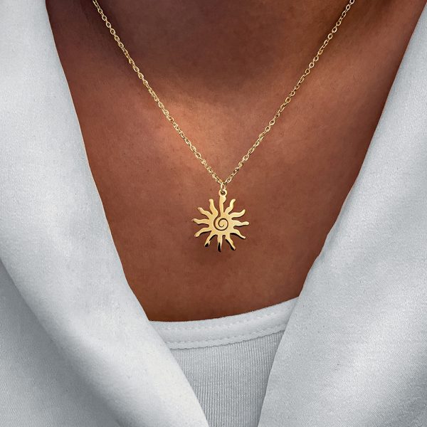 Women's Spiral Sun Fashion Necklace