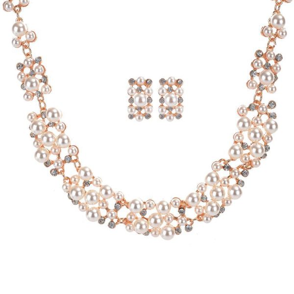 Europe And The United States Sell Hot Money Network Pearl Necklace Set Bridal Jewelry Set Wholesale 9093