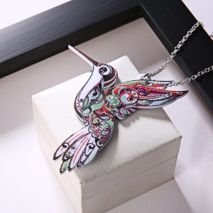 Animal Acrylic Thermal Transfer Necklace Fashion Wild Bird Necklace