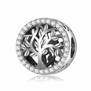 Tree Of Life Beads S925 Sterling Silver Zirconia Diy Accessories