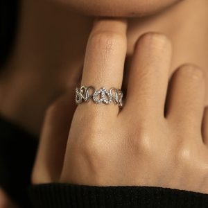 Fashion Sweet Love Heart-shaped Ring