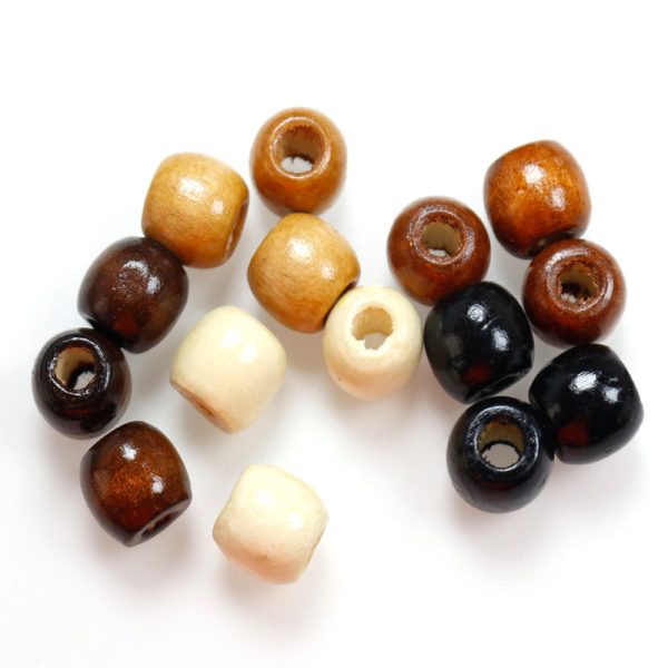 Maple Loose Beads Seat Cushion Packaging Clothing Accessories Drawstring Bag Large Hole Wooden Bead