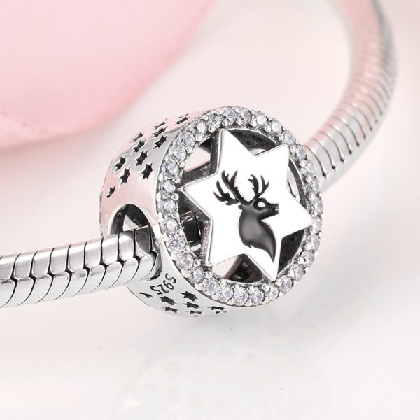 Gift Box Christmas Tree S925 Sterling Silver Drip Gel Beads Pendant Women's Diy Accessories