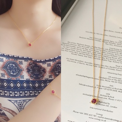 Golden red jasper necklace